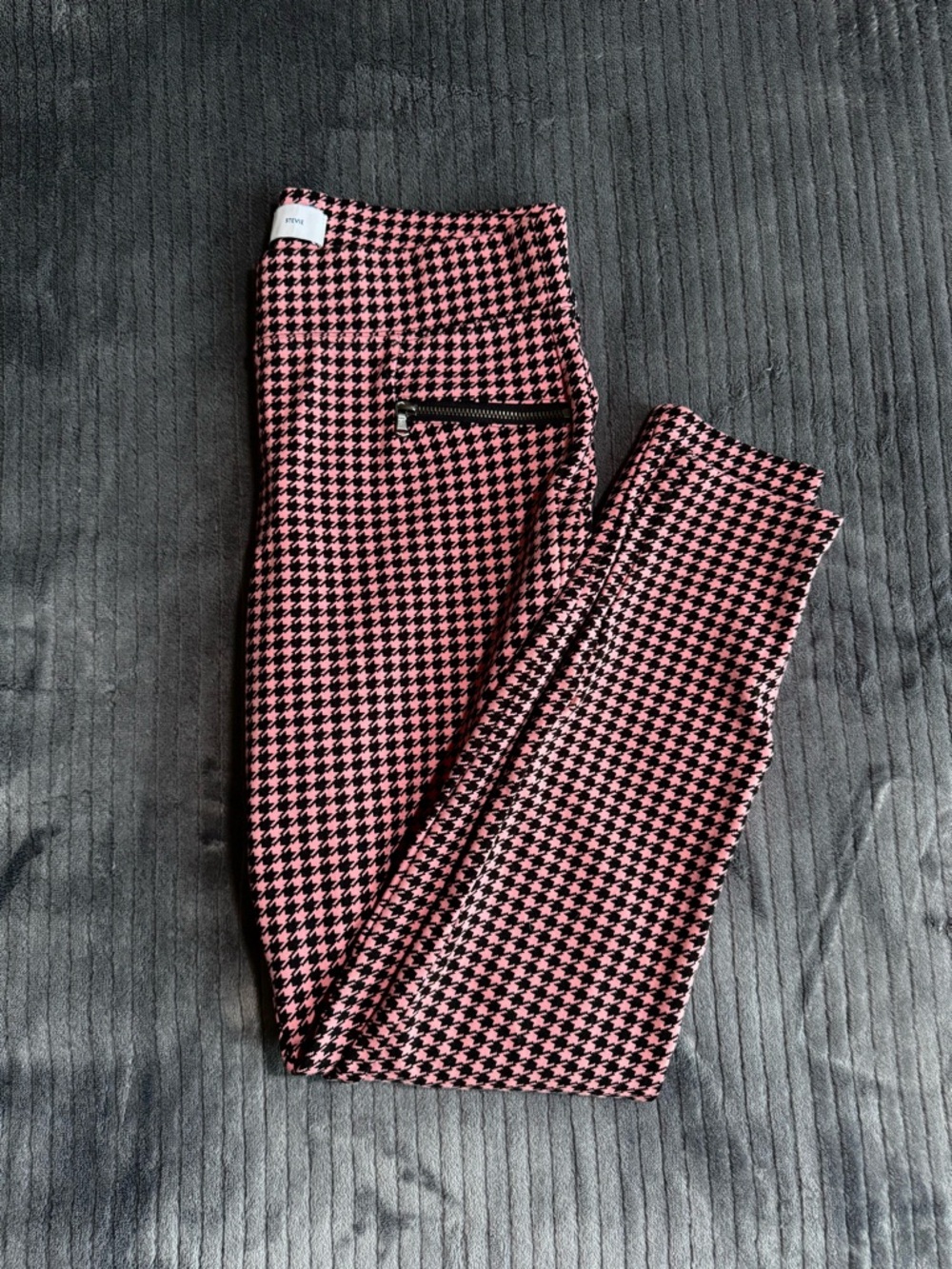 Old Navy Stevie Pink Houndstooth Pants Slim Stretch Size Small